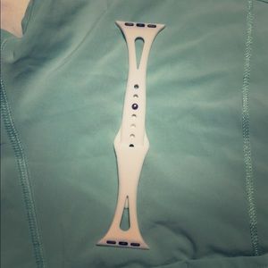 White silicone Apple Watch band 38 mm